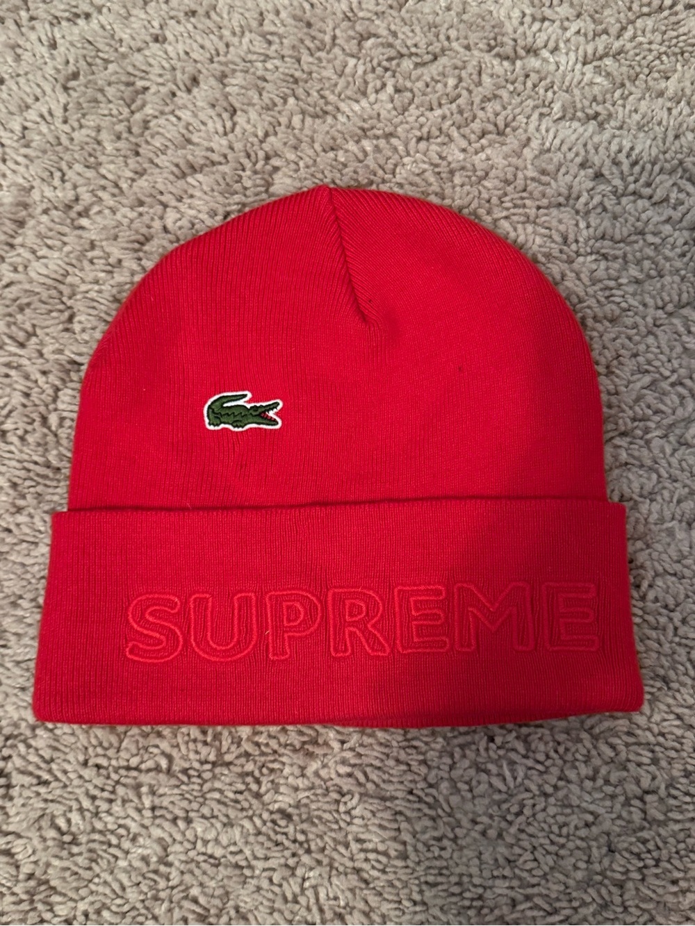 Supreme Lacoste beanie